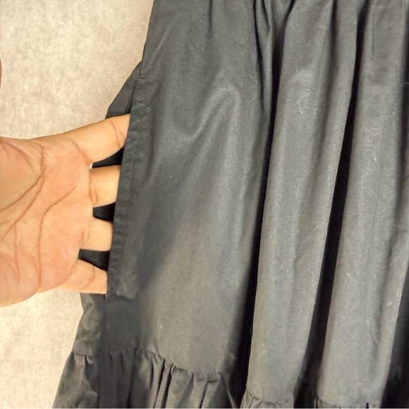 XiRENA Angeline Tiered Cotton Poplin Midi Maxi Skirt In Black Women's Size M - Picture 7 of 9